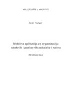 Mobilna aplikacija za organizaciju osobnih i poslovnih zadataka i rutina