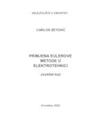 prikaz prve stranice dokumenta Primjena Eulerove metode u elektrotehnici
